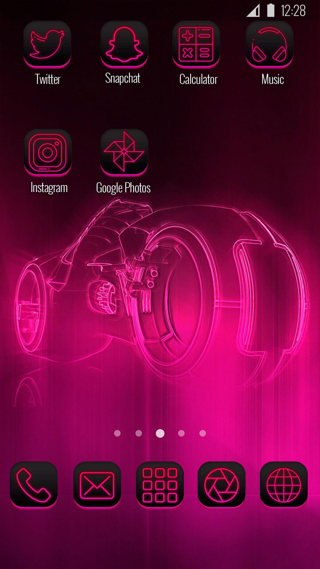 Pink Neon Icon Pack For Android Apk Download - logo neon purple roblox icon