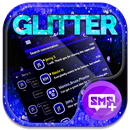 Blue Neon Stained Glitter SMS APK