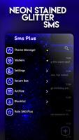 Blue Neon Stained Glitter SMS capture d'écran 1