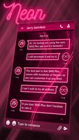 Best Neon Pink Theme for SMS Plus capture d'écran 2