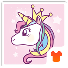 Cartoon Theme - Cute Unicorn ไอคอน