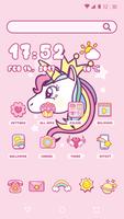 Cartoon Theme - Cute Unicorn โปสเตอร์