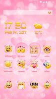 Emoji Theme - Pink Emoji Theme for Android FREE ポスター