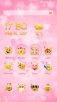 Emoji Theme - Pink Emoji Theme for Android FREE poster
