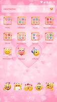 Emoji Theme - Pink Emoji Theme for Android FREE captura de pantalla 1