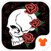 Red Rose Theme - Skull Wallpapers & Icon Pack