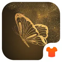 Glitter Golden - Butterfly Theme for Android APK download