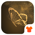 Glitter Golden - Butterfly Theme for Android आइकन