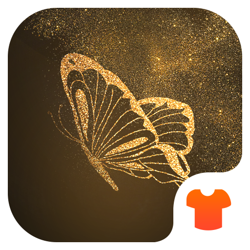 Glitter Golden - Butterfly Theme for Android