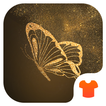 Glitter Golden - Butterfly Theme for Android