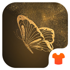 Icona Glitter Golden - Butterfly Theme for Android