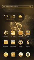Glitter Golden - Butterfly Theme for Android Affiche