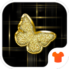 Gold Butterfly Theme for Android Free icône