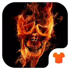 Hell Skull Fire 3D Theme APK download