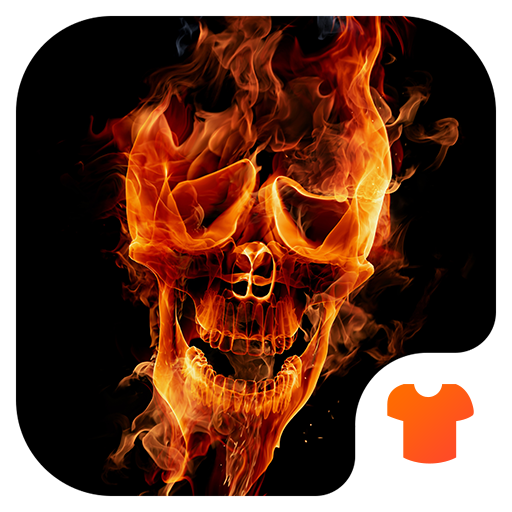 Hell Skull Fire 3D Theme