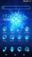Winter Crystal Snowflake Theme Affiche