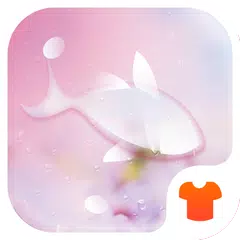 Скачать Rain Drops Theme - Love Pink Flower APK