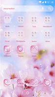 Rain Drops Theme - Love Pink Flower Ekran Görüntüsü 1