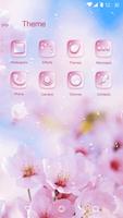 Rain Drops Theme - Love Pink Flower syot layar 2