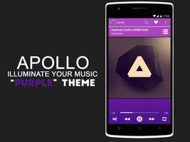 Apollo Purple - Theme الملصق