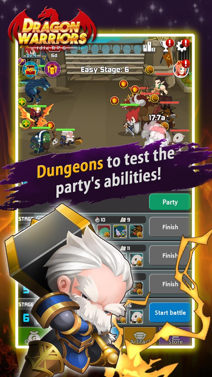 [Game Android] Dragon Warriors : Idle RPG