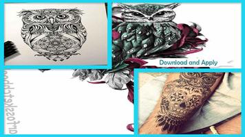 برنامه‌نما Unique Owl Tattoo Design عکس از صفحه