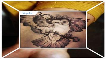 Unique Owl Tattoo Design screenshot 3