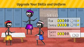 Stickman 1-on-1 Dodgeball تصوير الشاشة 2