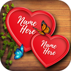 Write Name On Heart icône