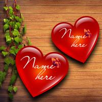 Write Name On Heart poster