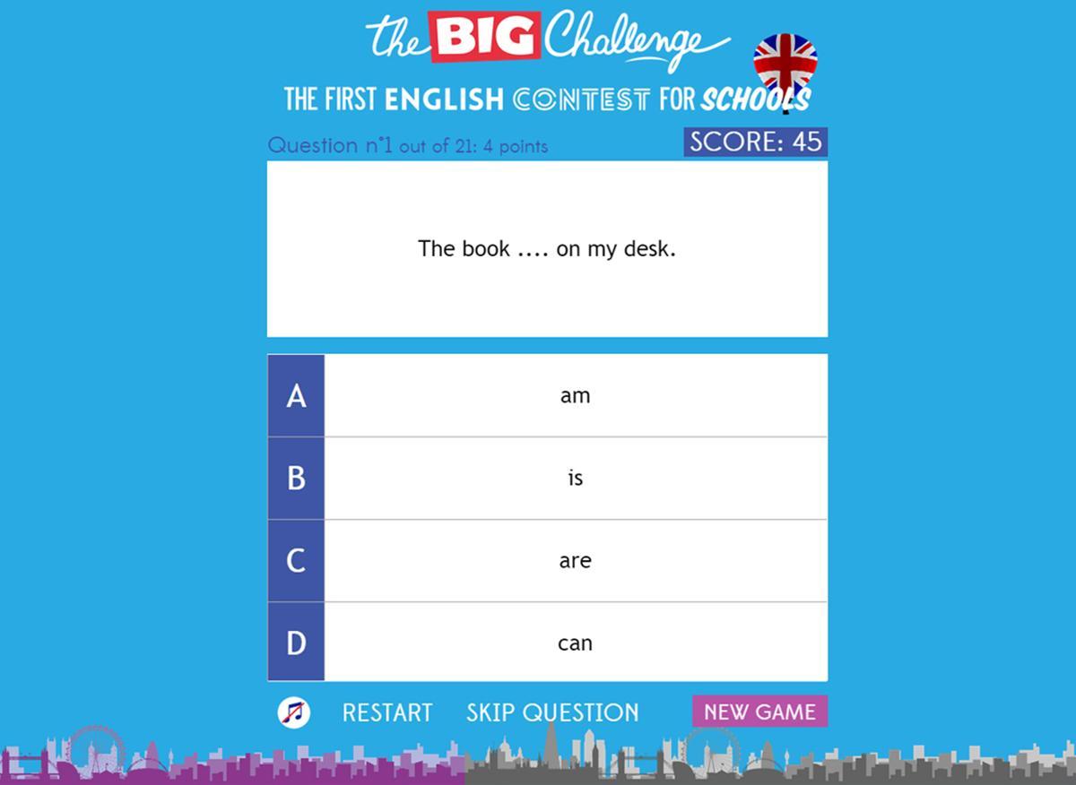 Big Challenge. Challenge quiz