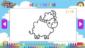 The Crayons Kid : Coloring Book for Animals screenshot 1