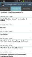 Dr. Singh's List. News & IR capture d'écran 1