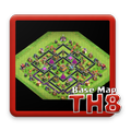 Strong Base Map of COC Town Hall 8 War