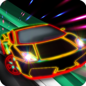 Racing Car Neon icon