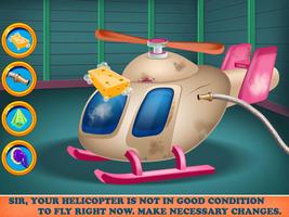 Little Helicopter Garage - Repair and Wash Game Affiche