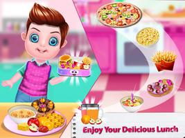 Mom lunchbox recipe maker -School food cooking imagem de tela 1