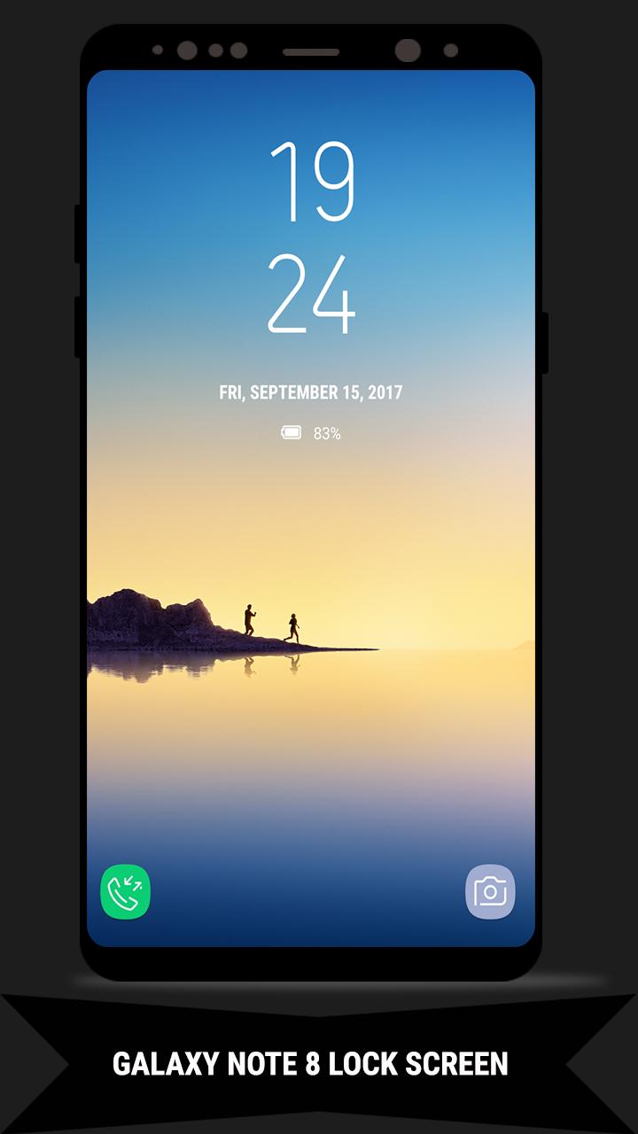 Lock Screen Galaxy Note8 Dualclock Theme Wallpaper For Android Apk Download