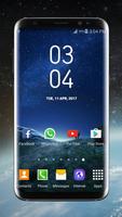 Galaxy S8 Plus Digital Clock W poster