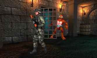 Turtle Hero Prison Escape 2018 : Zombie Ninja War screenshot 2