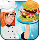 cuisine fièvre hamburger cafe icône