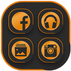 Icon Pack - dark orange icône