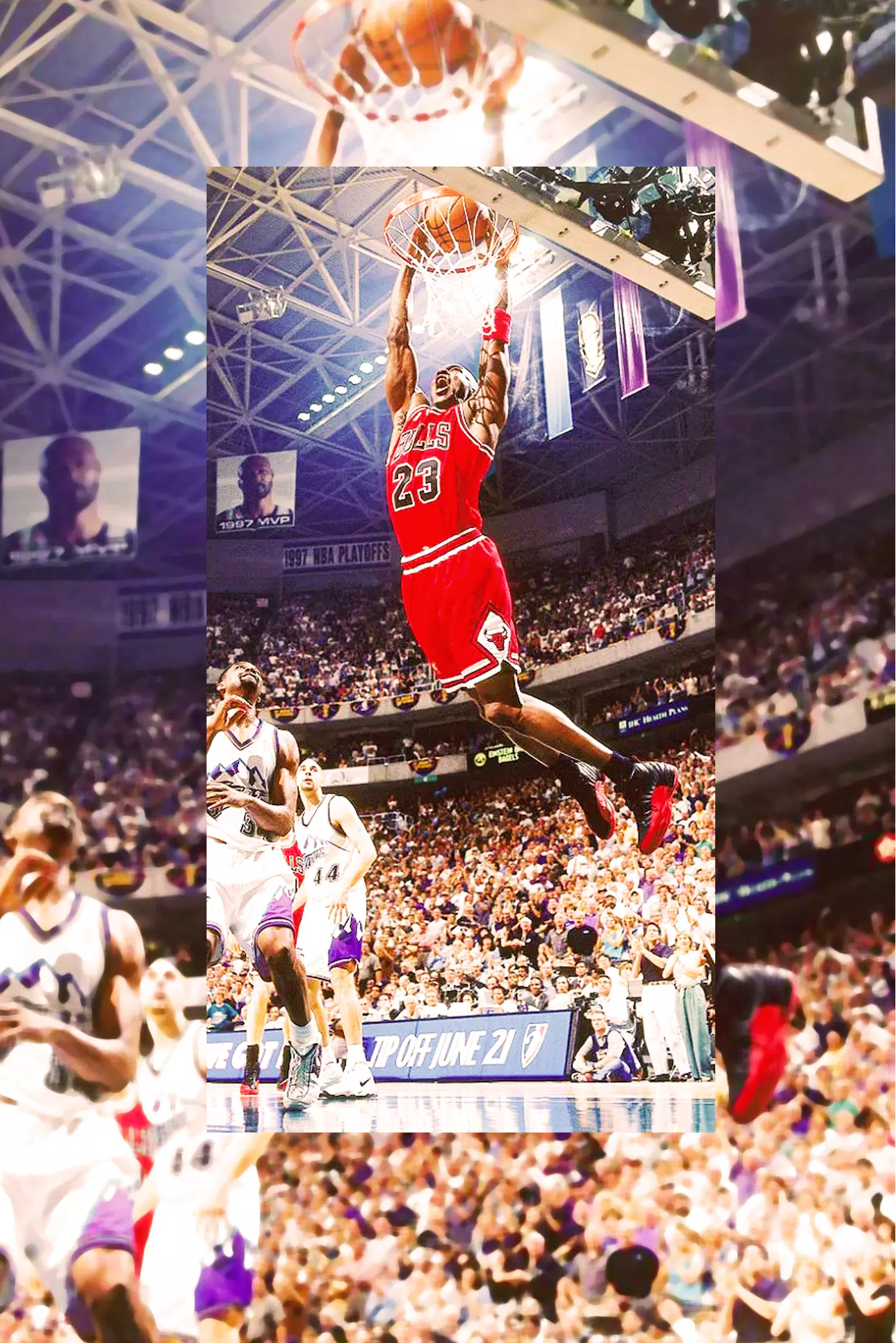 Download Michael Jordan - Master of the Slam Dunk Wallpaper