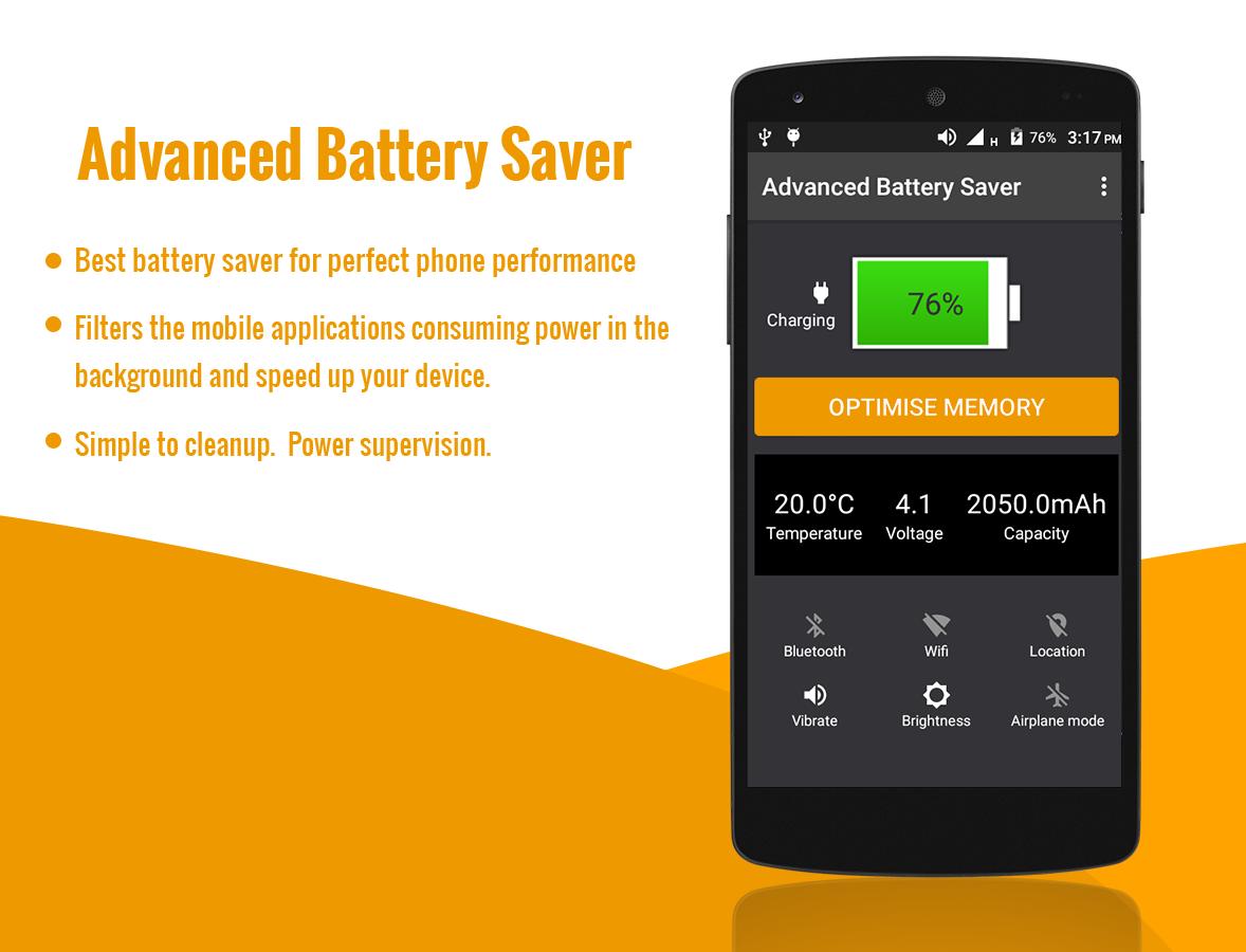 Battery saver. Advanced Batteries. Battery Saver banner.