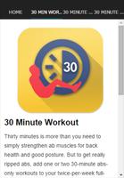 30 Minute Workout Plakat