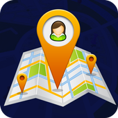 Phone tracker by GPS icon