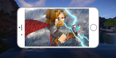 Hero-Thor Mod Minecraft PE Affiche