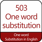 One word substitution : English icône