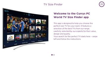 CurrysPCWorld TV Size Finder Affiche