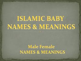 Muslim Baby Names And Meanings poster